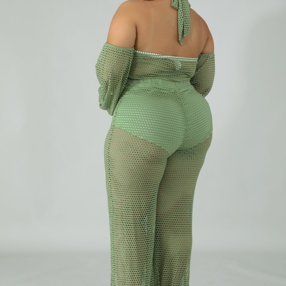 The Diva Green Palazzo Beach Set - Picture 3 of 4